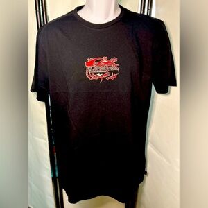Quiksilver Black and Red Short Sleeve Tees